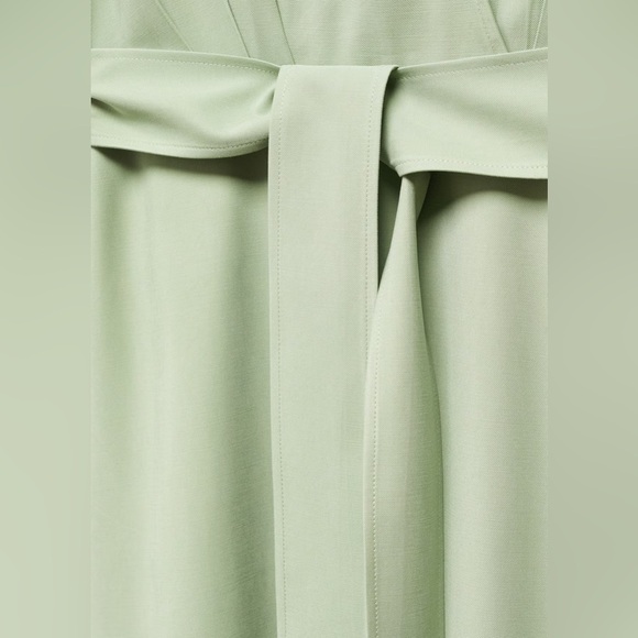 New Mango Belt Midi Sleeveless Wrap Dress in Mint Green Sz 2 NWT - Picture 3 of 11